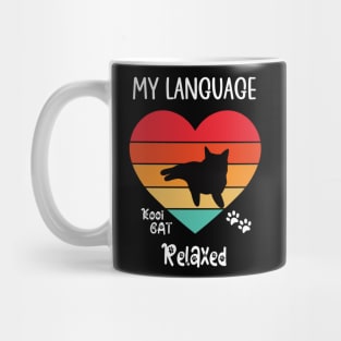 My Language Relaxed Cat Mug